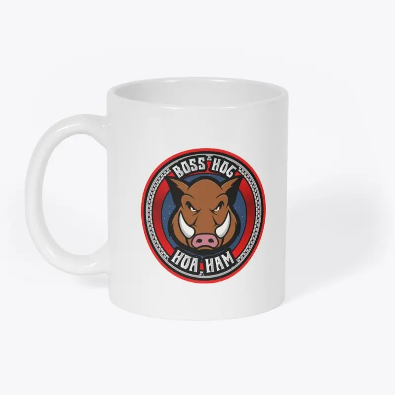 HOA Ham Boss Hog White Hot Mug