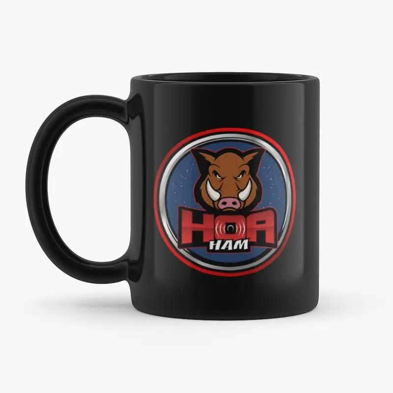 HOA Ham Black Hot Mug