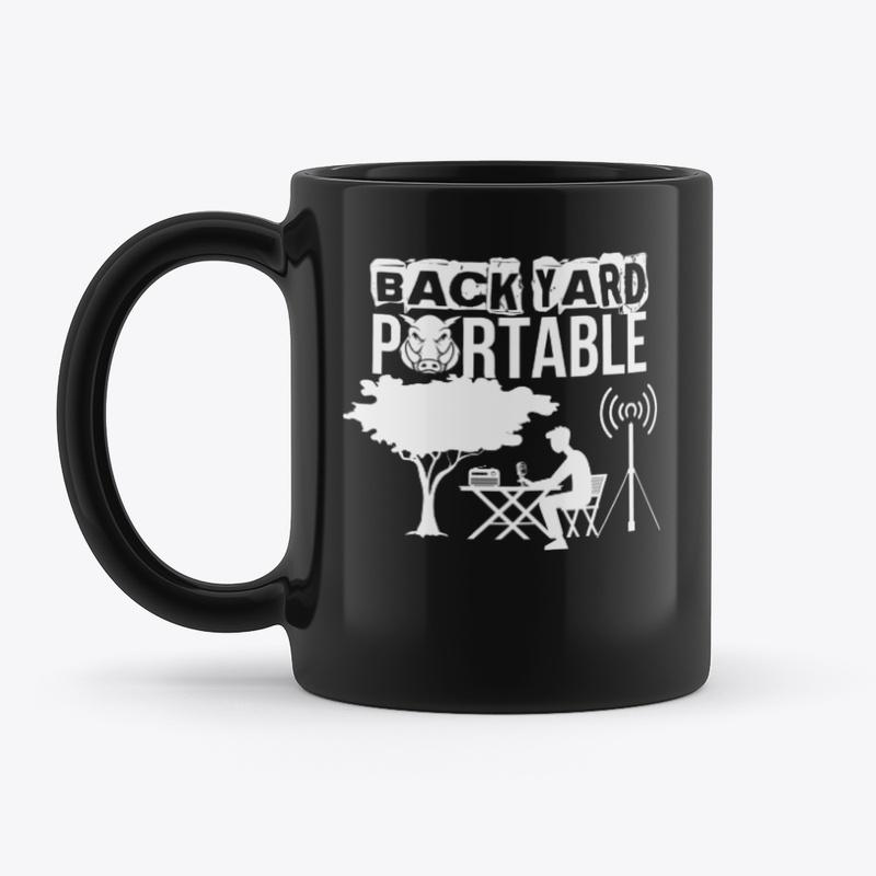 Back Yard Portable HOA Ham Black Hot Mug